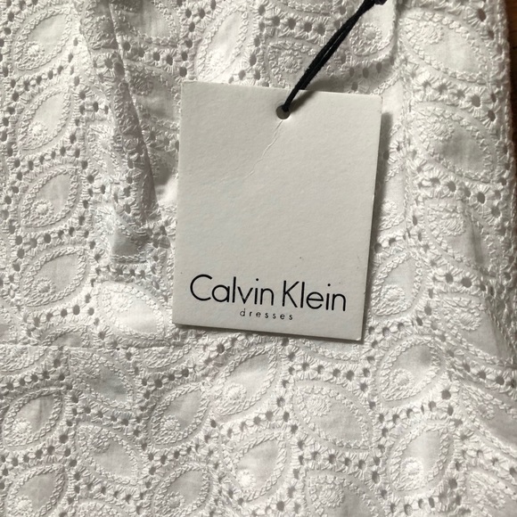 NWT Calvin Klein white eyelet sheath dress - Picture 4 of 6